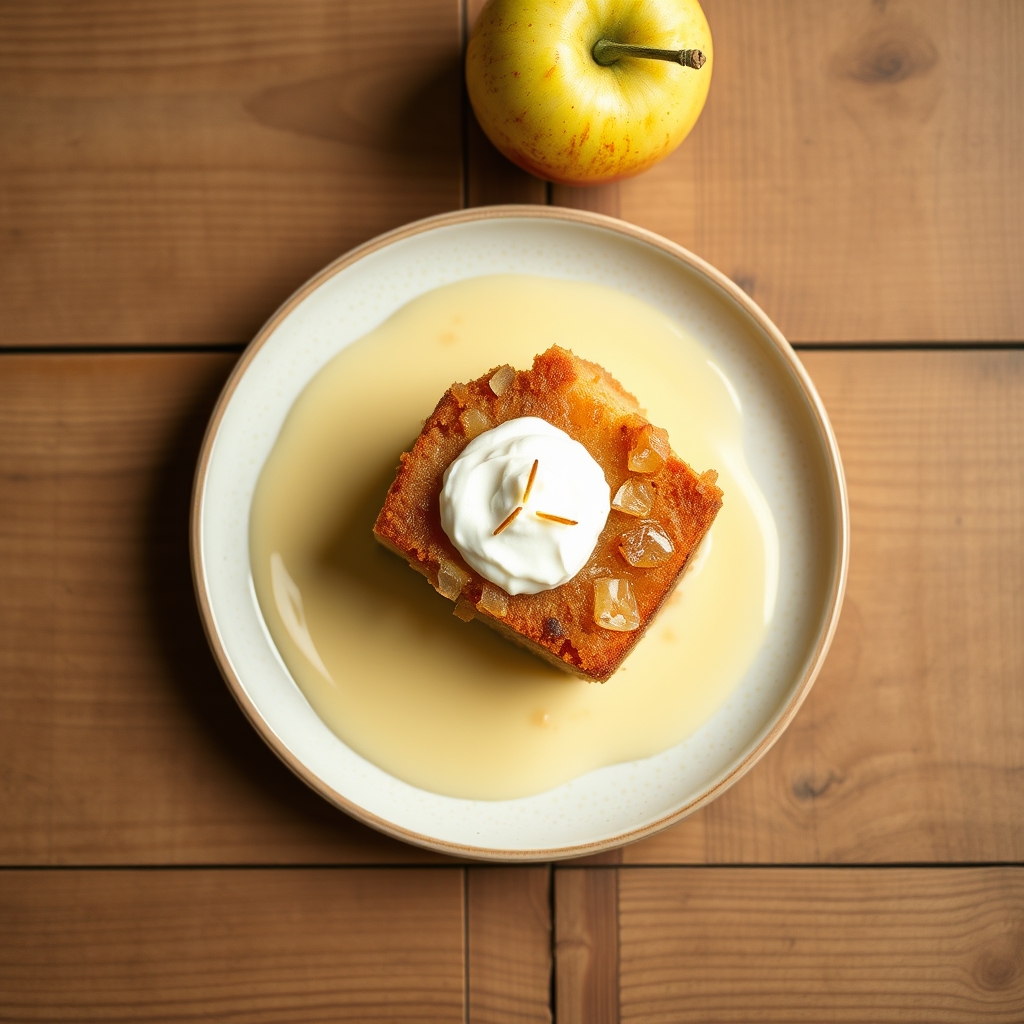 Apple Spice Custard Cake