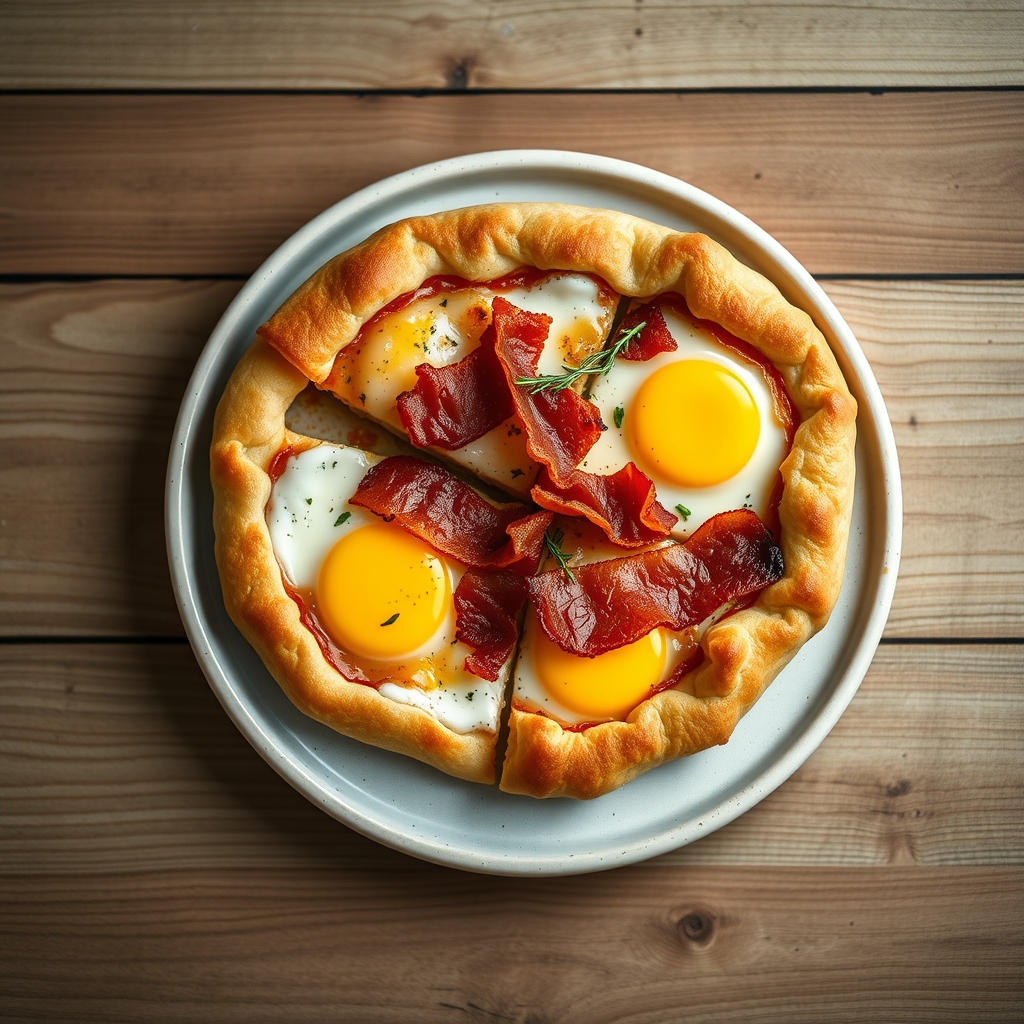Bacon And Cheese Breakfast Pizza