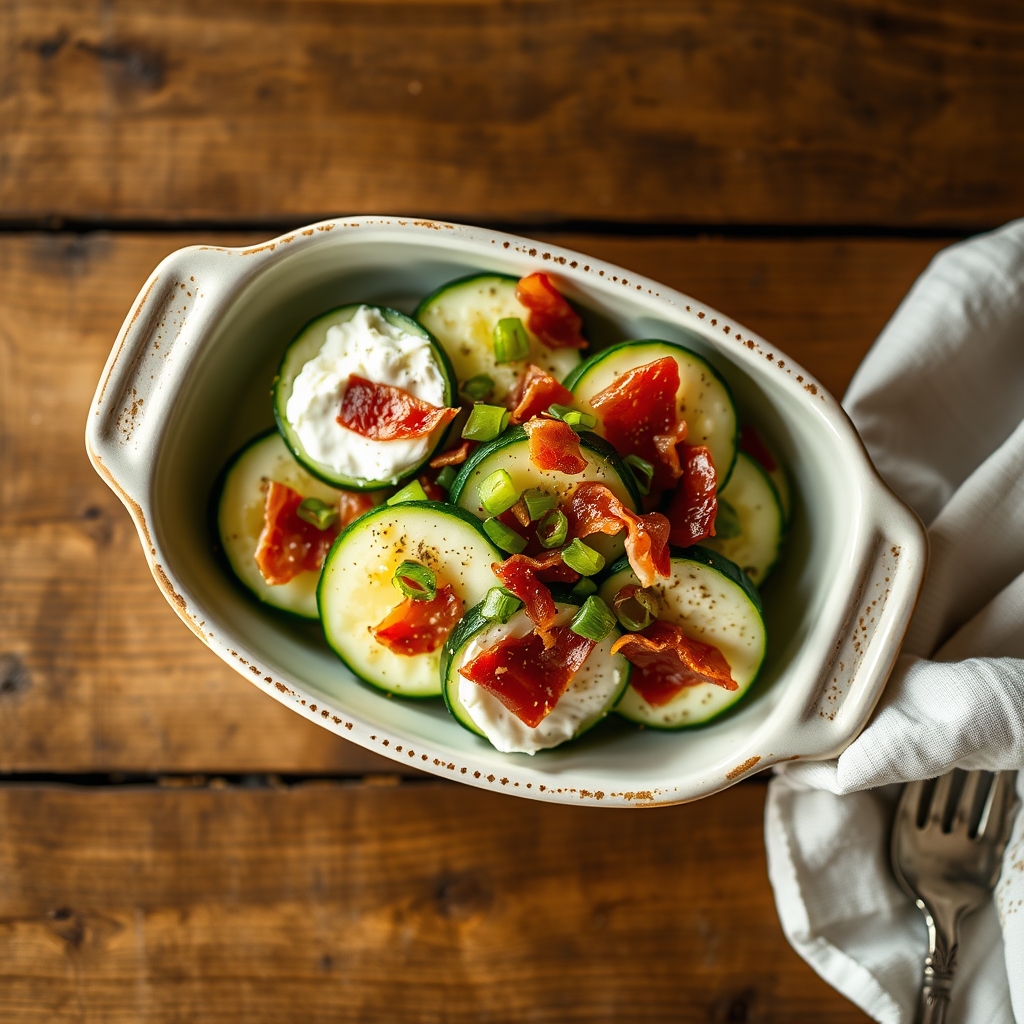 Bacon-Cheese Cucumber Slices
