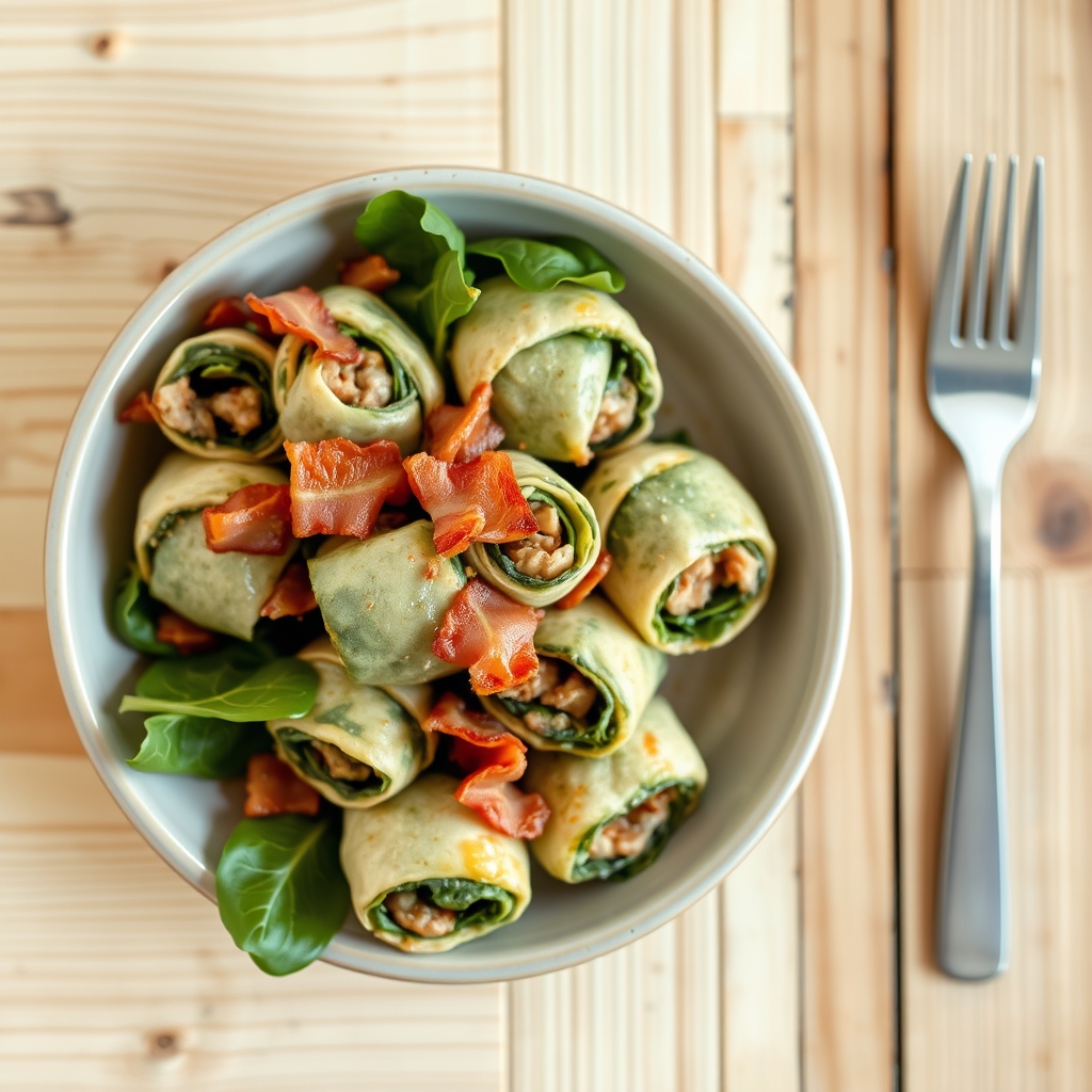 Bacon Spinach Roll-Ups