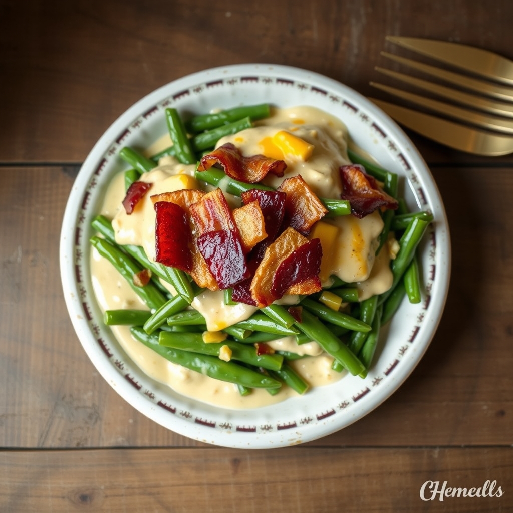 Baked Cheesy Green Beans