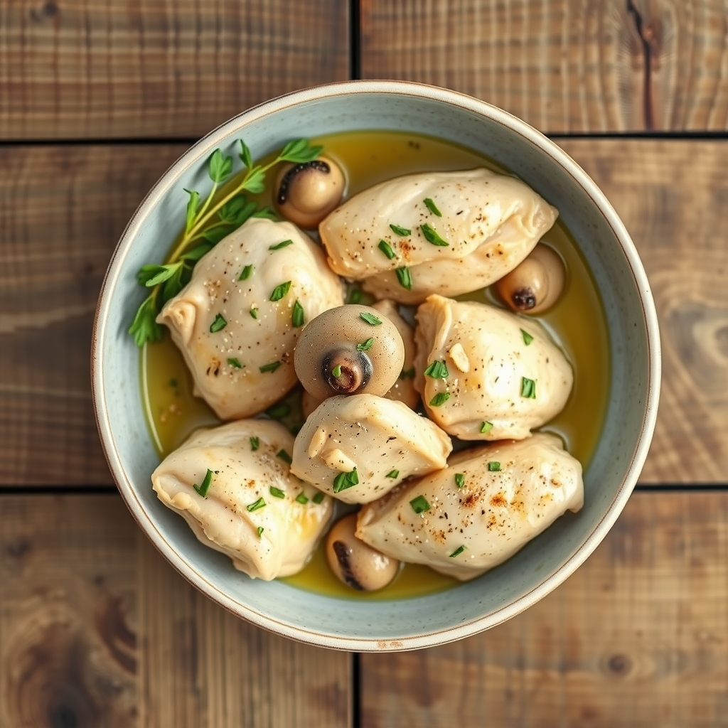 Baked Chicken With Sherry-Mushroom Sauce