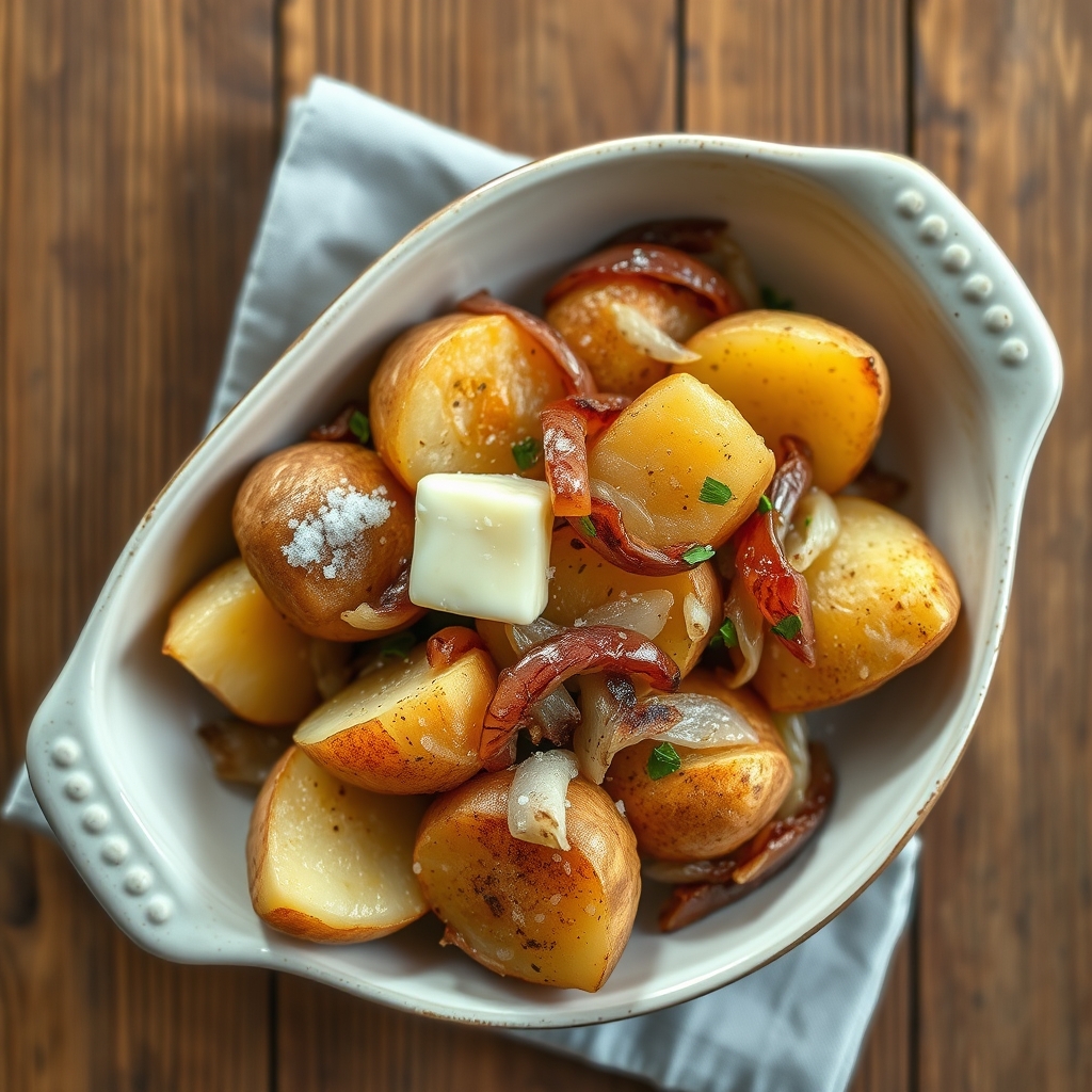 Baked Potatoes With Onions