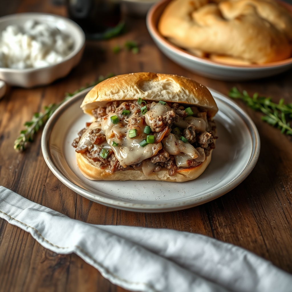 Beef Stroganoff Sandwich