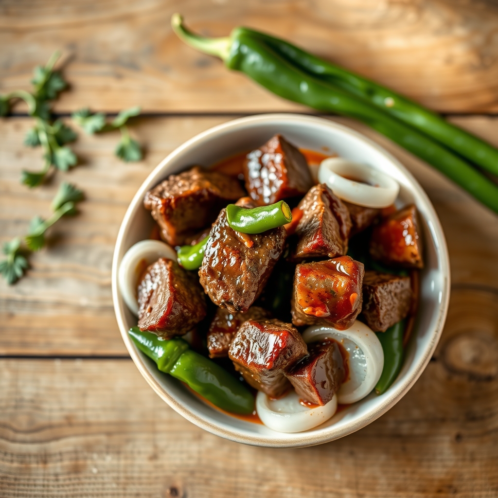 Beef Tips With Peppers