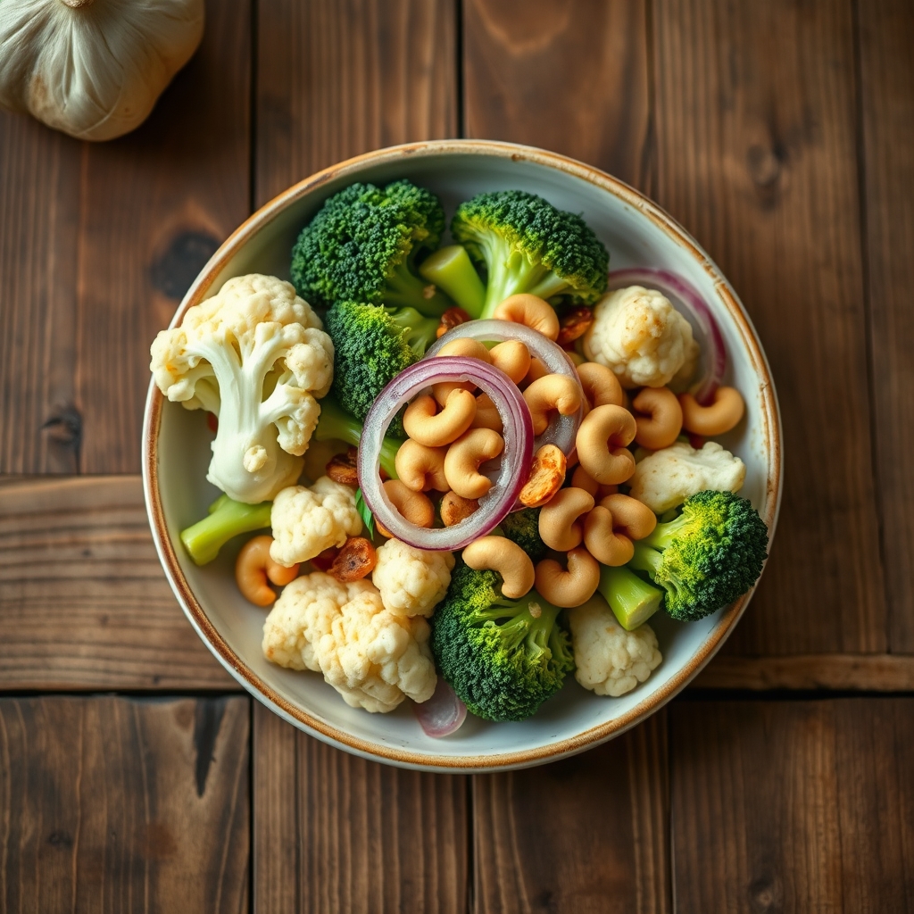 Broccoli And Cauliflower Salad
