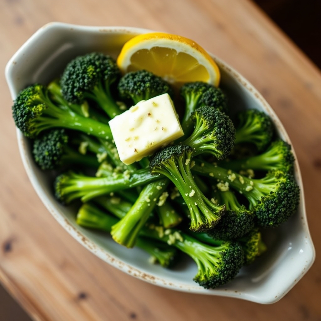 Broccoli Spears With Lemon Butter
