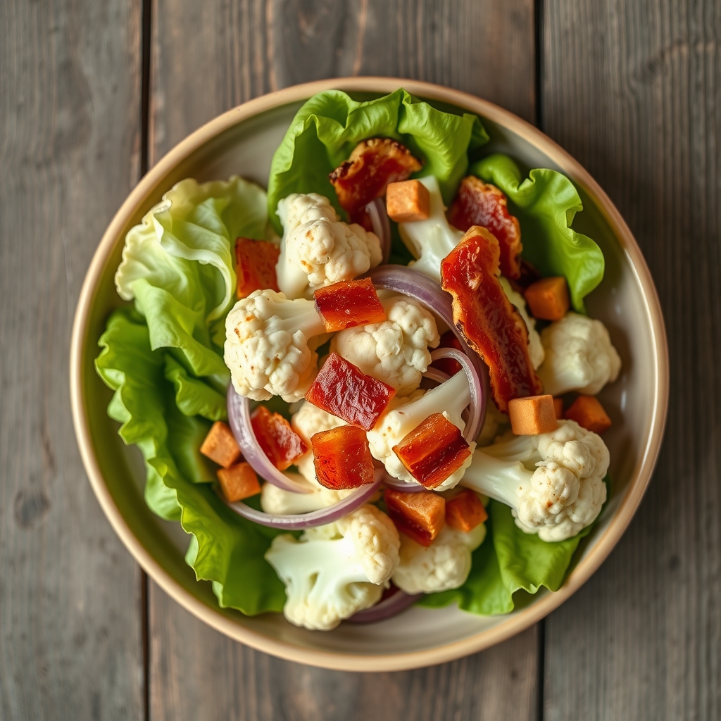 Cauliflower And Lettuce Salad