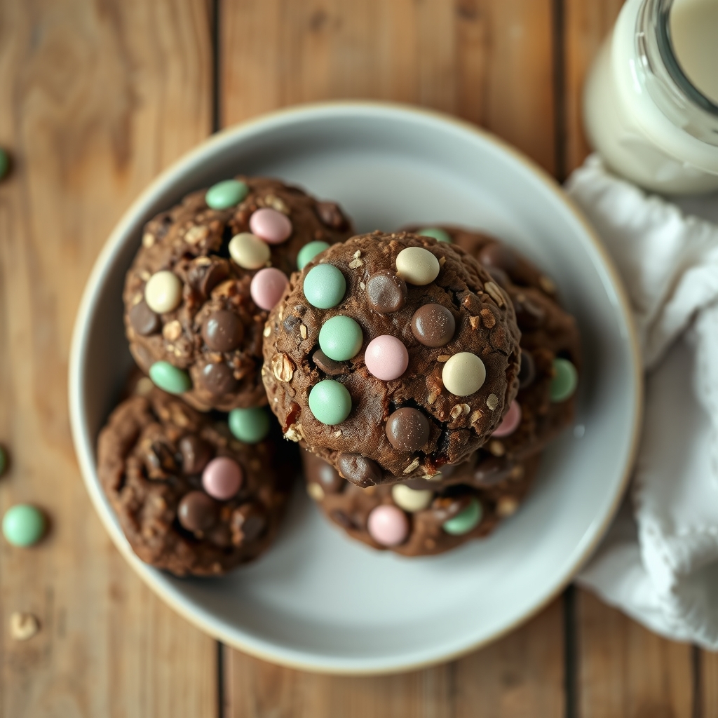 Chocolate Mint Chip Cookies