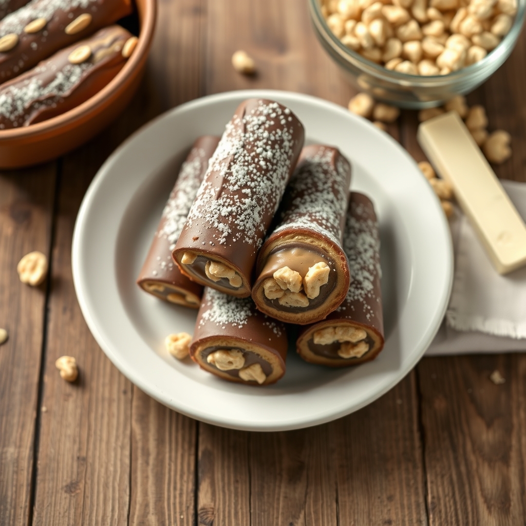 Chocolate Peanut Butter Logs