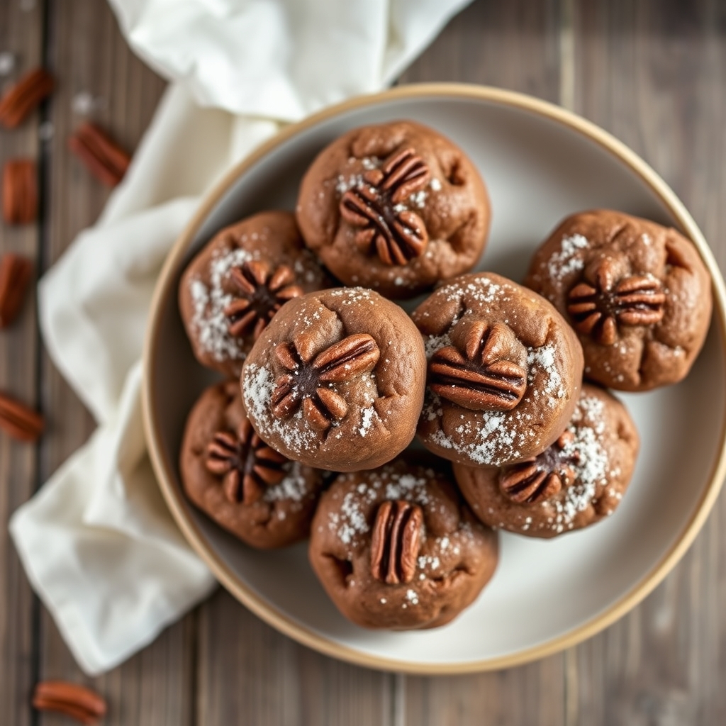 Chocolate Pecan Puffs