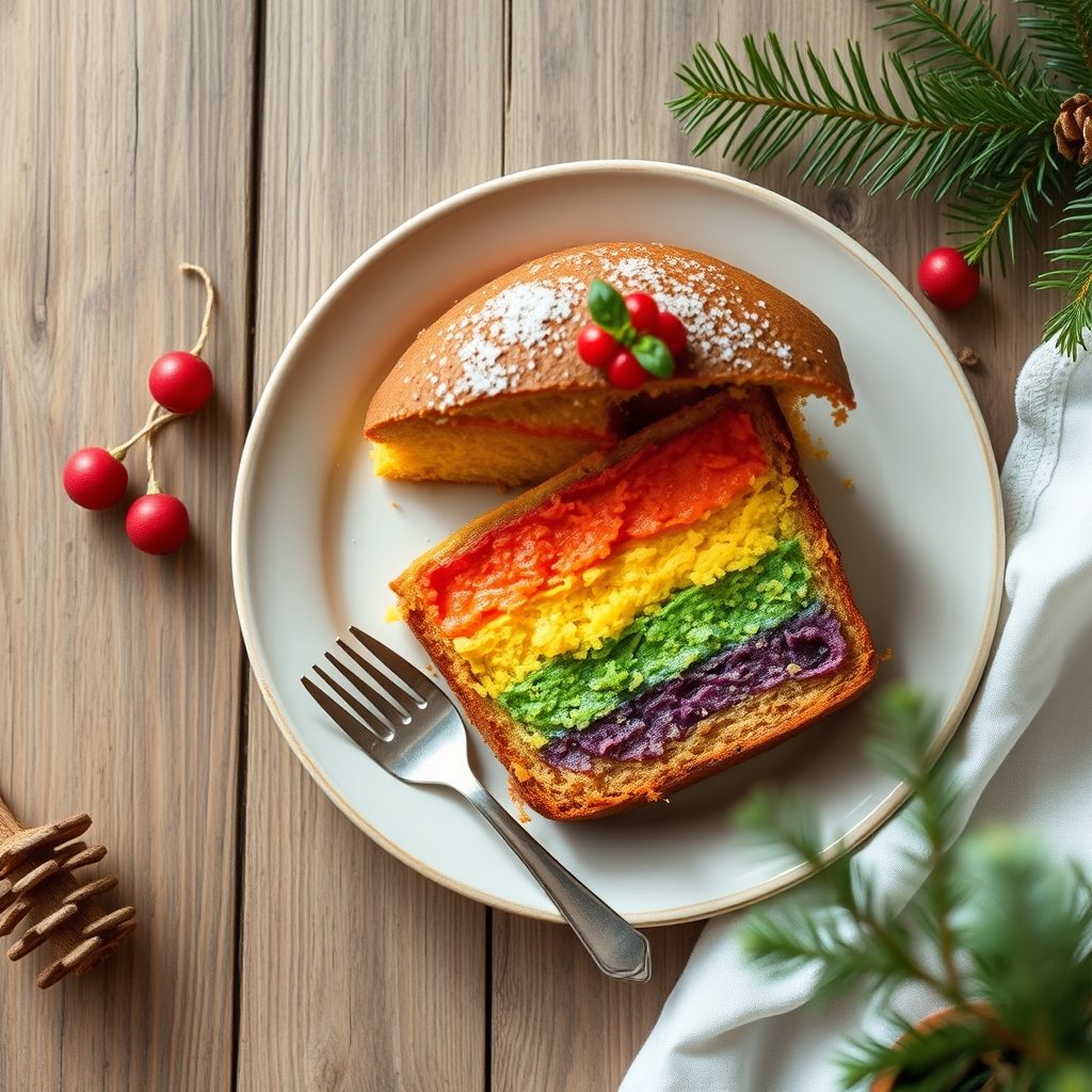 Christmas Rainbow Cake