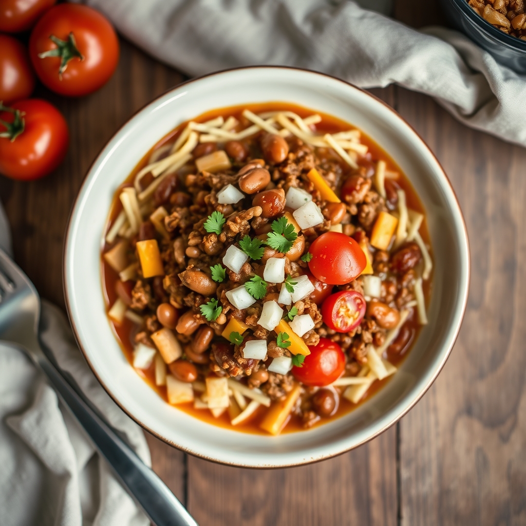 Chunky Cheddar Chili Beans
