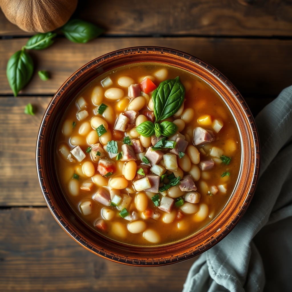 Crock-Pot Ham And Bean Soup