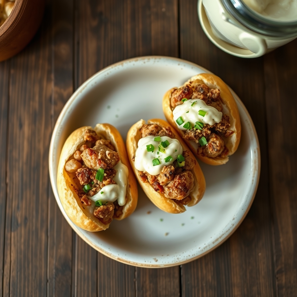 Dressed Mini Oyster Po'Boys