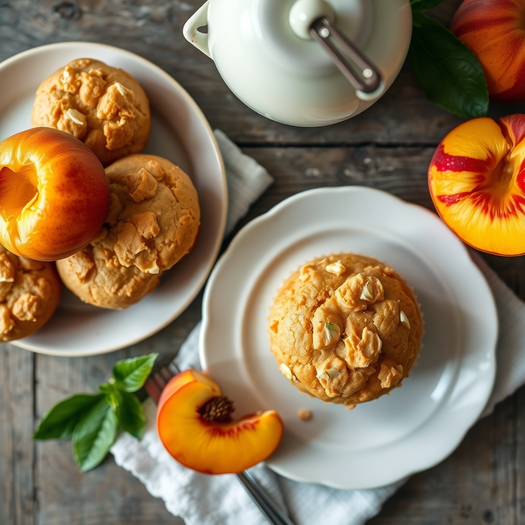 Fresh Peach Muffins
