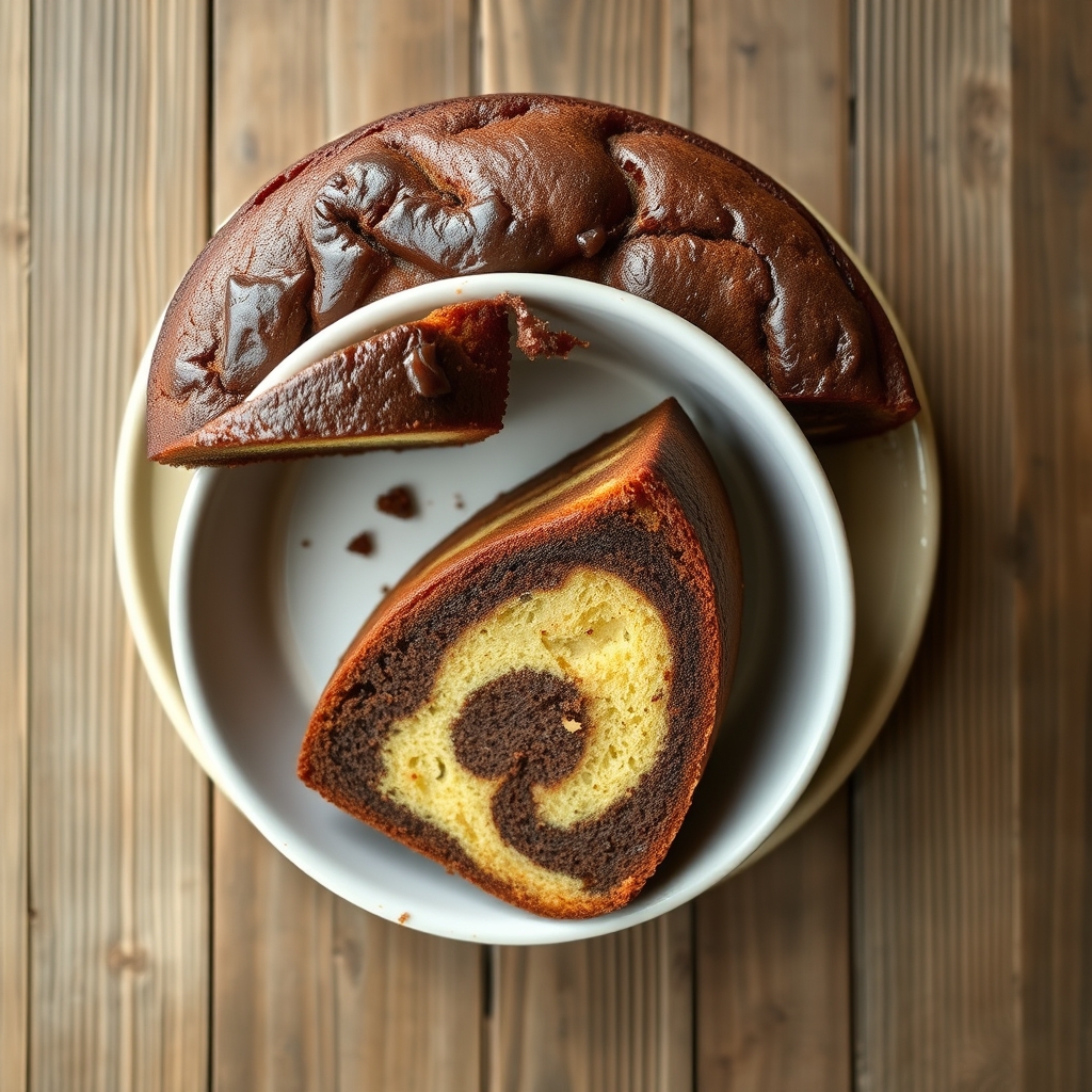 Fudge Marble Pound Cake