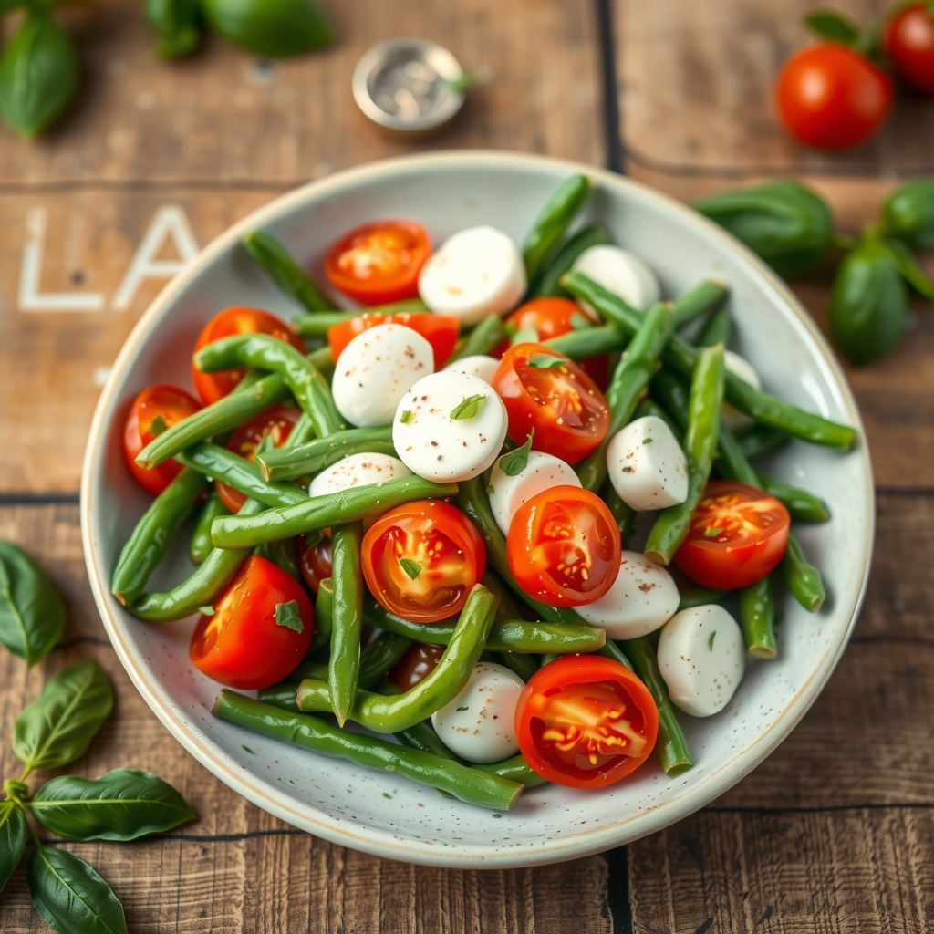 Green Bean And Mozzarella Salad