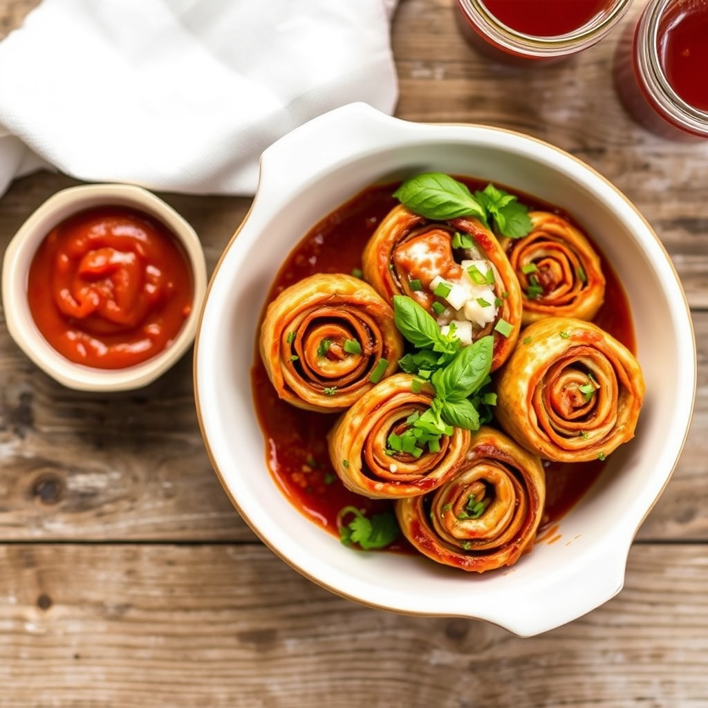 Lasagna Sausage Pinwheels