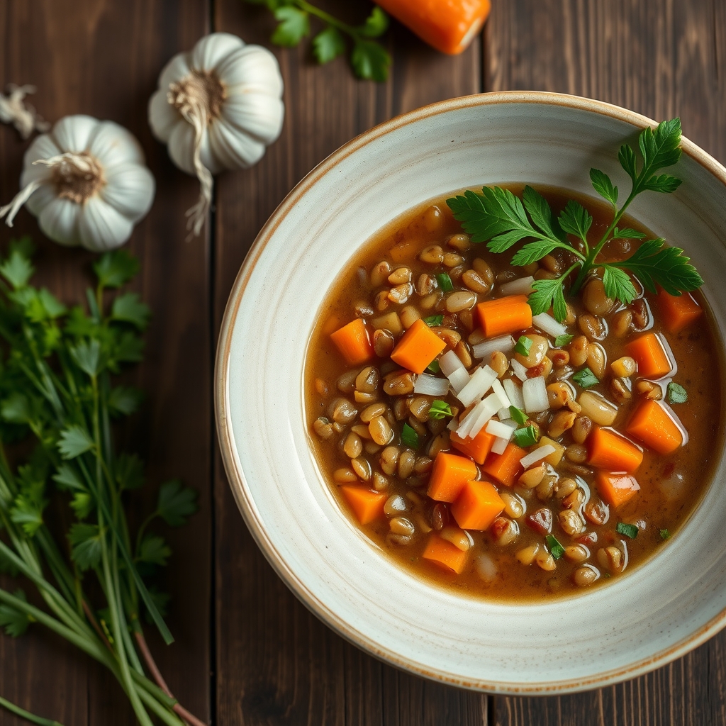 Lentil Garlic Soup