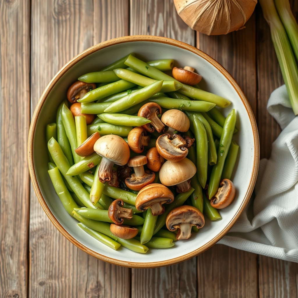 Lima Beans With Mushrooms And Celery