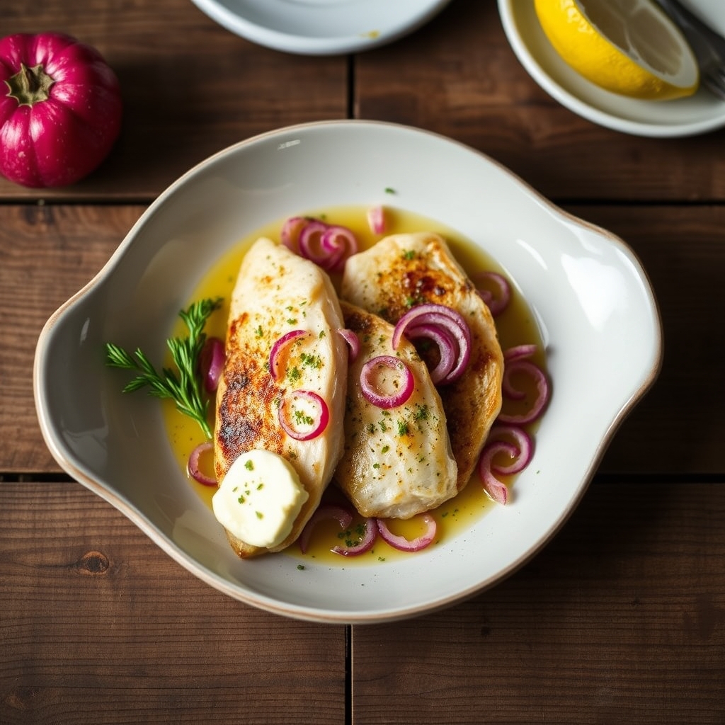Lo-Cal Baked Perch Fillets With Lemon Butter