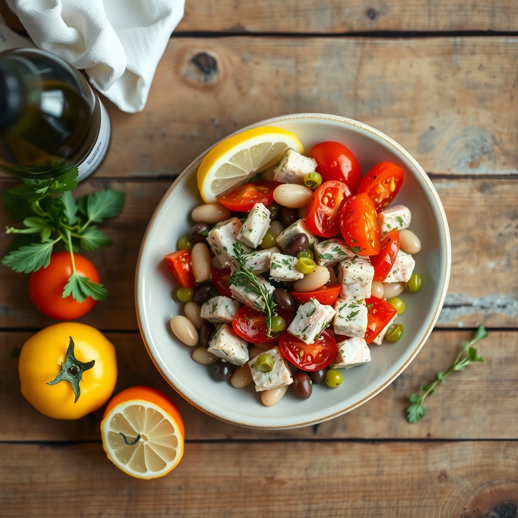 Marinated Bean, Tuna And Tomato Salad