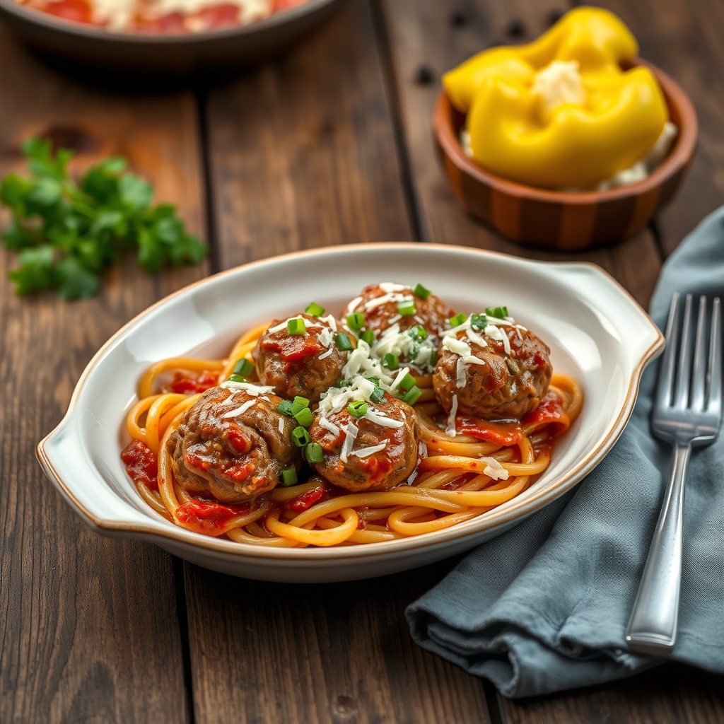 Meatballs Lasagna Style