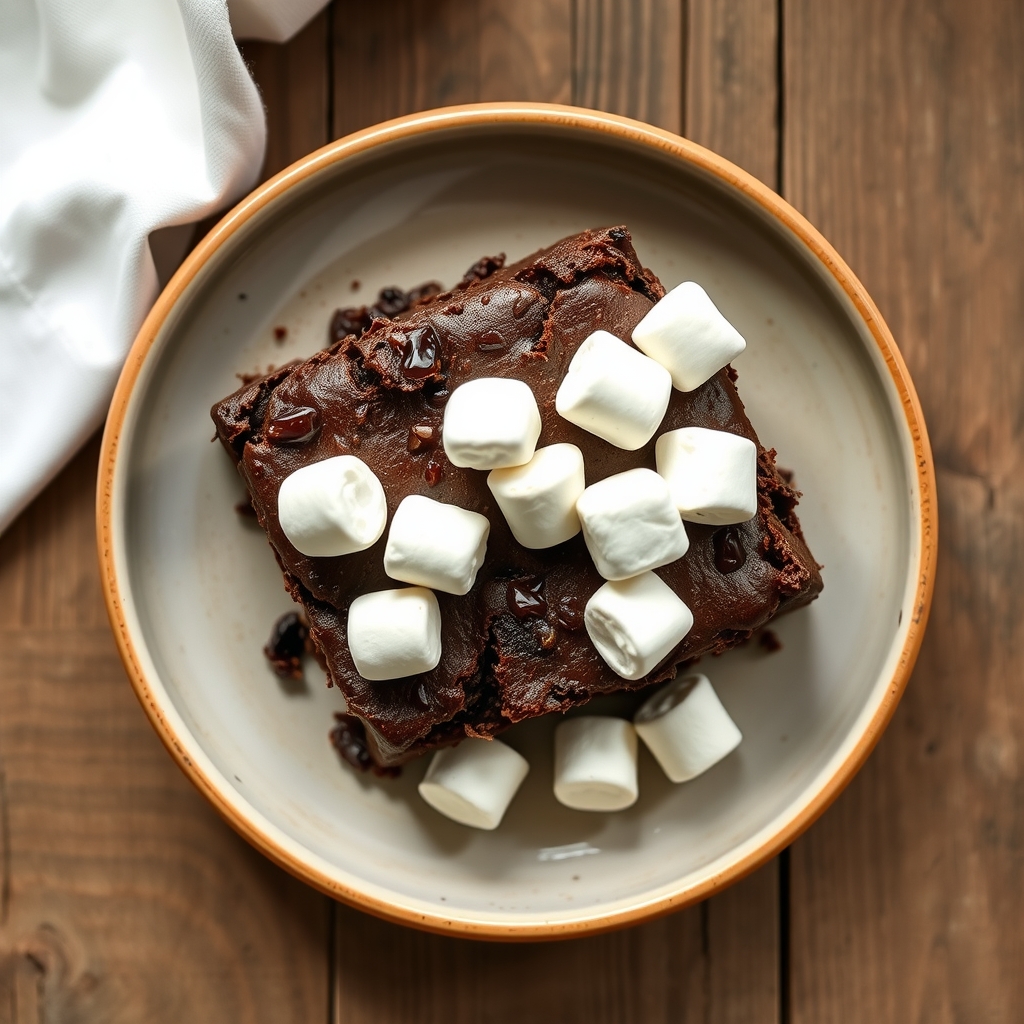 Mississippi Mud Cake With Mini Marshmallows