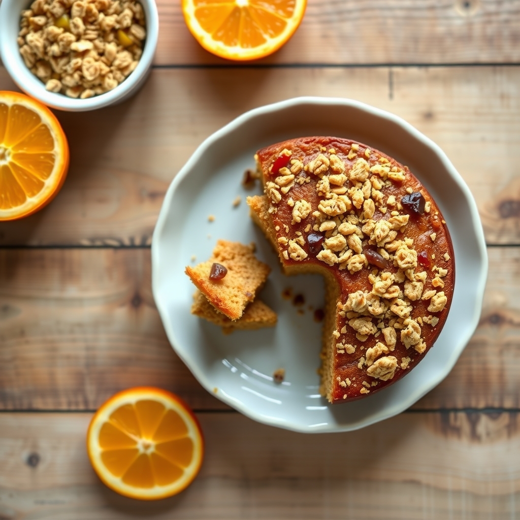 Orange Bran Streusel Cake