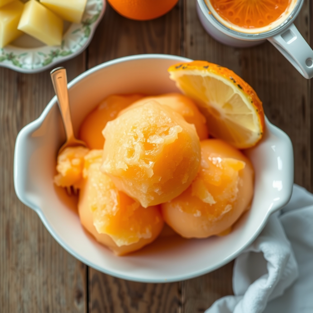Orange Jello Sherbet