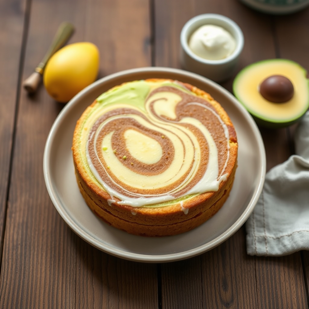 Pistachio Marble Cake