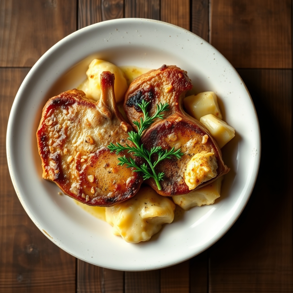 Pork Chops And Scalloped Potatoes