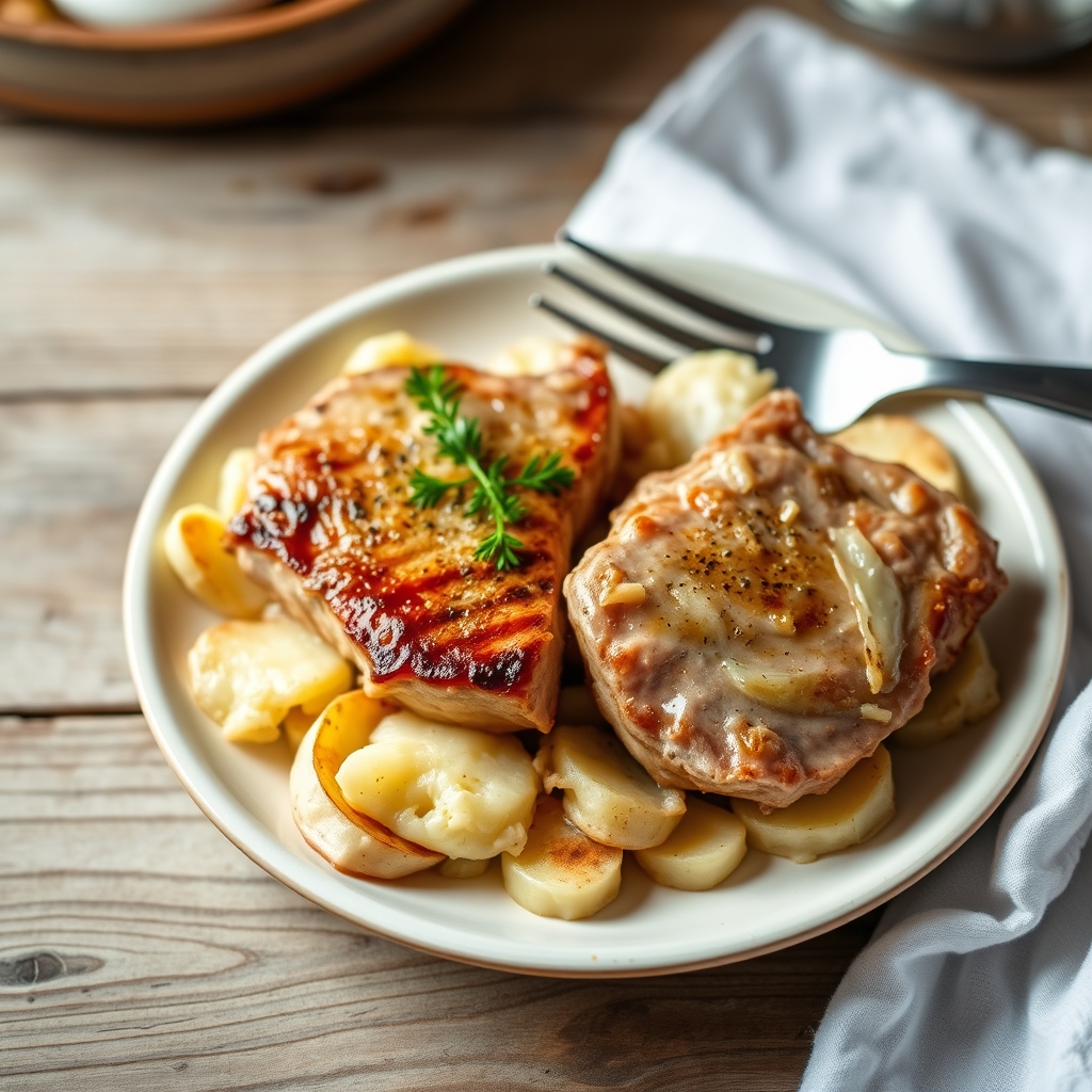 Pork Chops And Scalloped Potatoes