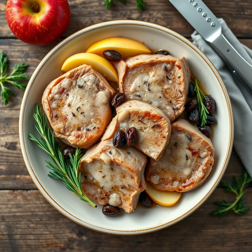 Pork Chops With Raisins And Apples