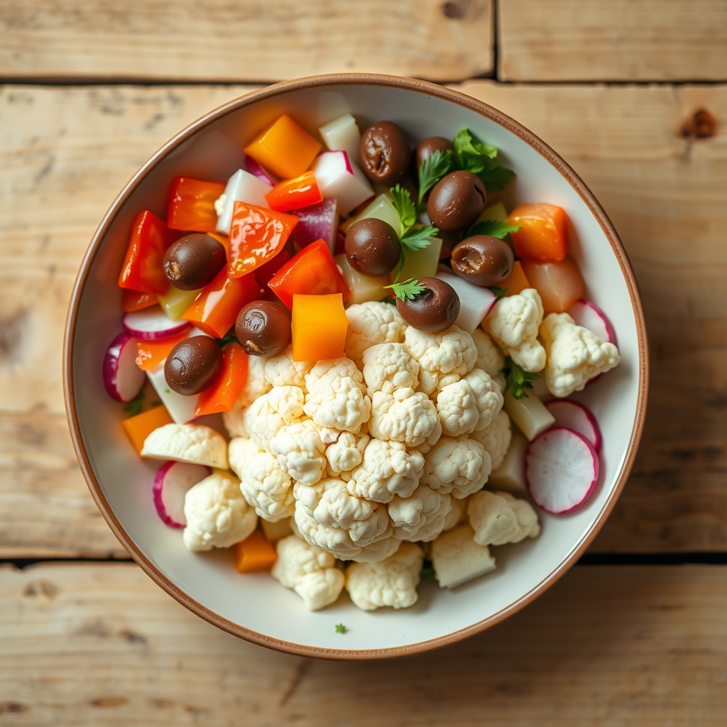 Raw Cauliflower Salad