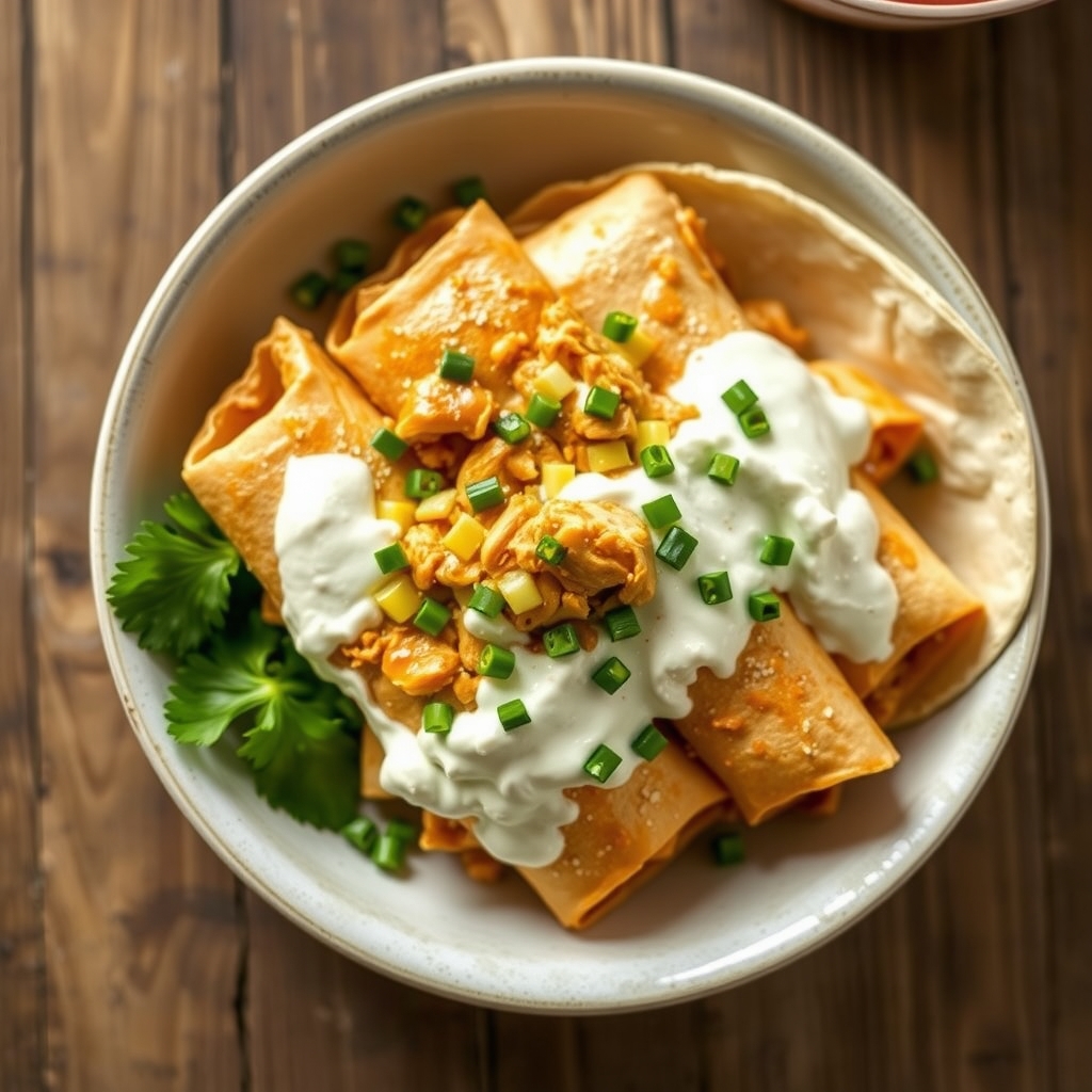 Sour Cream Chicken Enchiladas