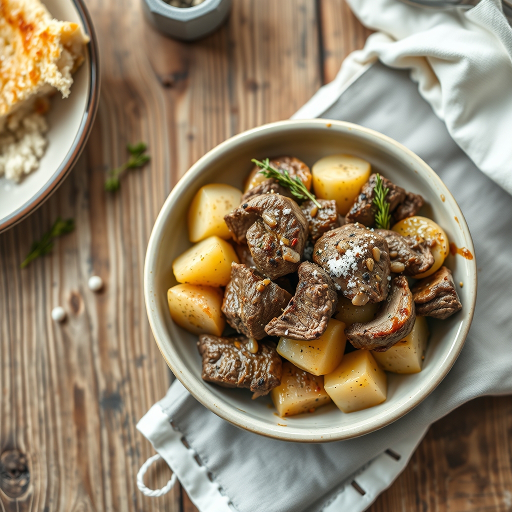 Steak And Potato Casserole