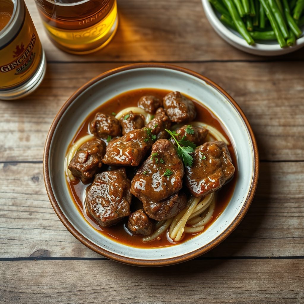 Steak In Beer Sauce