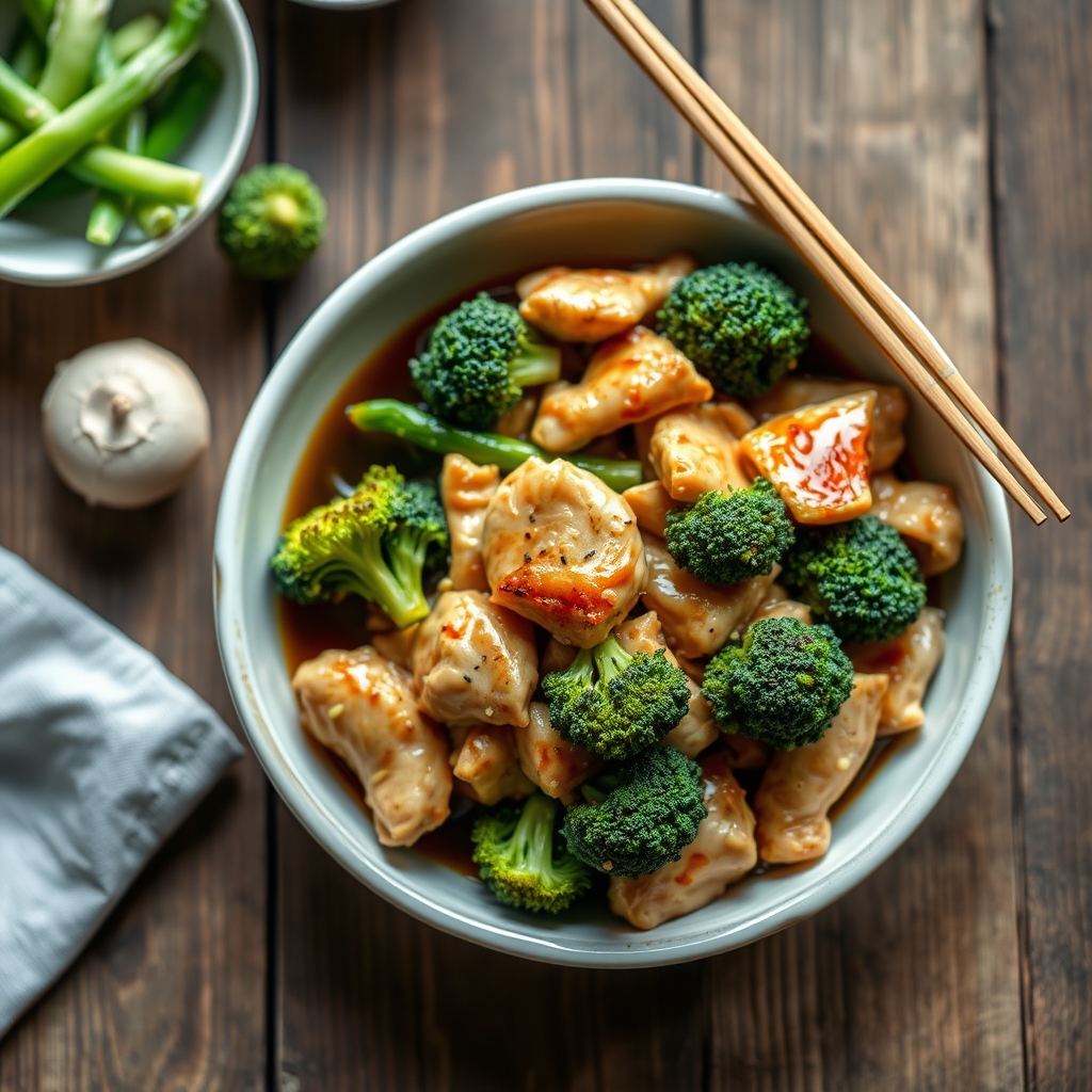 Stir-Fried Chicken And Broccoli