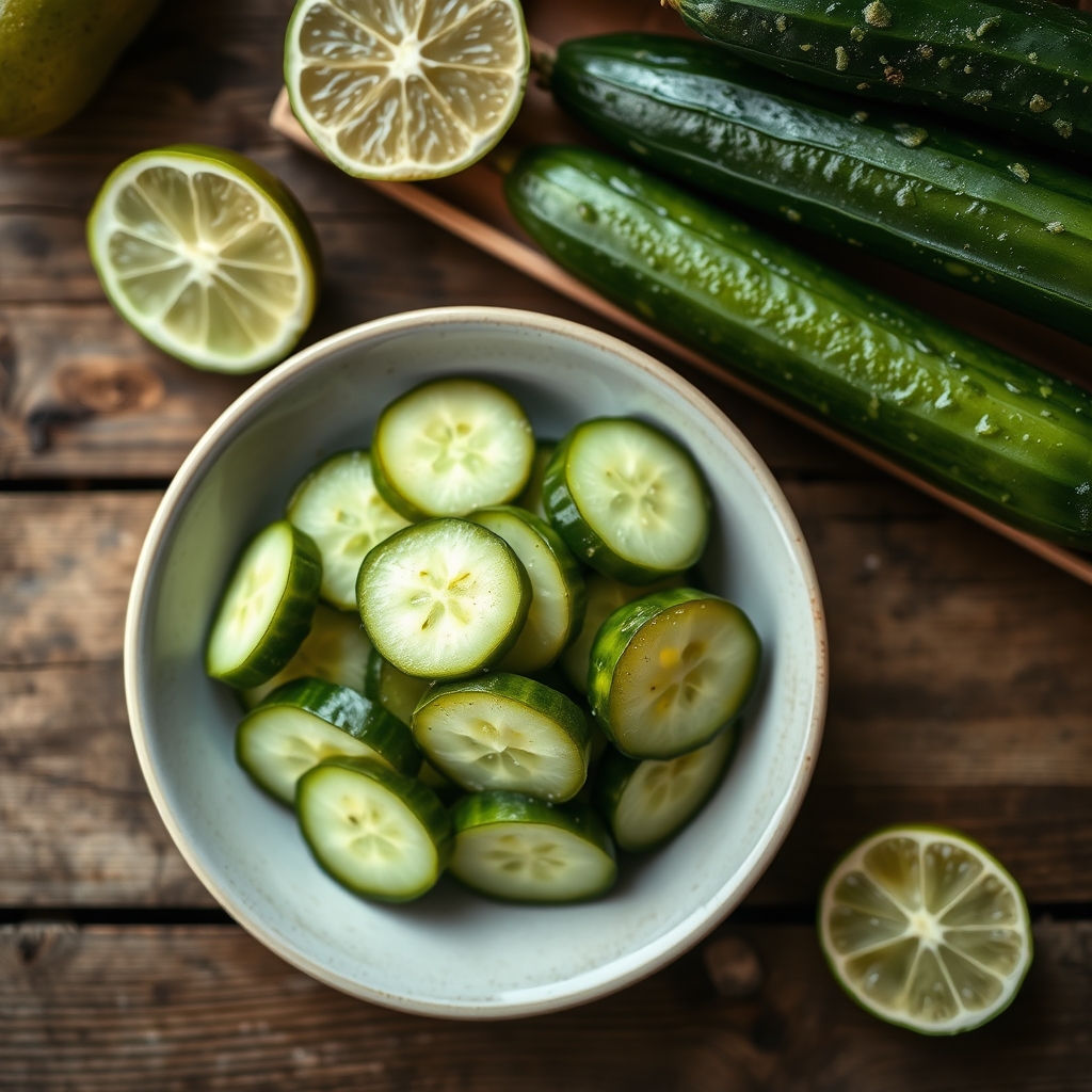 Sweet Pickle Made From Fresh Cukes