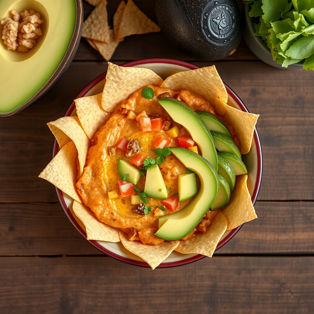 Taco Dip With Tortilla Chips