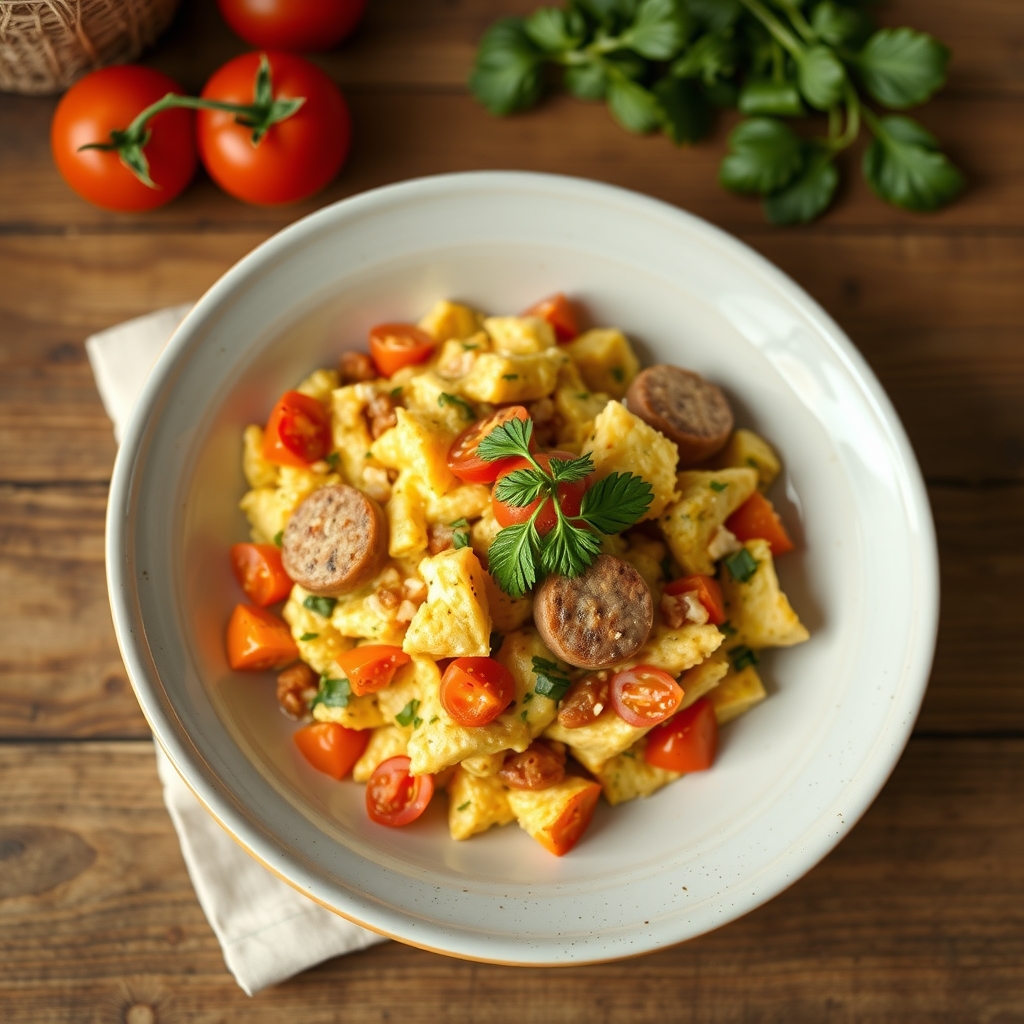 Tomato-Sausage Scramble