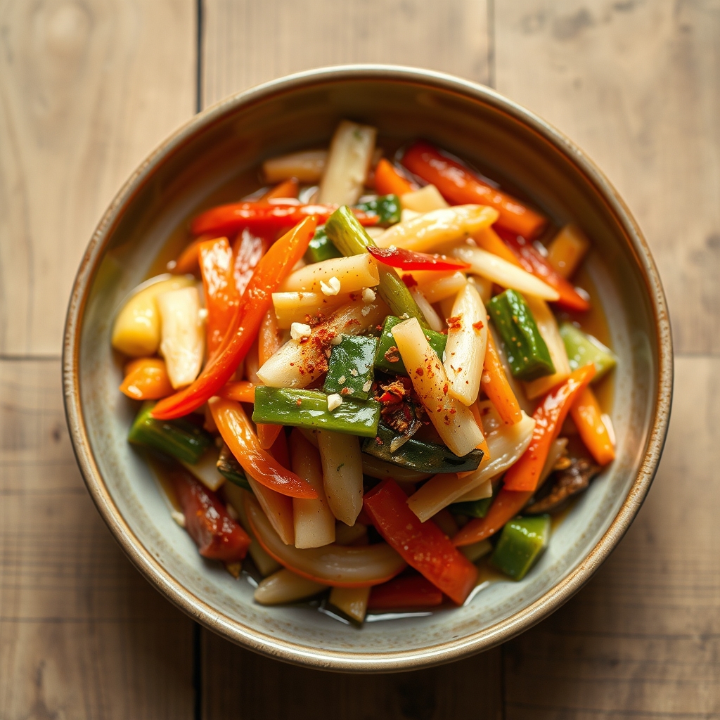 Tricolor Ginger Vegetables