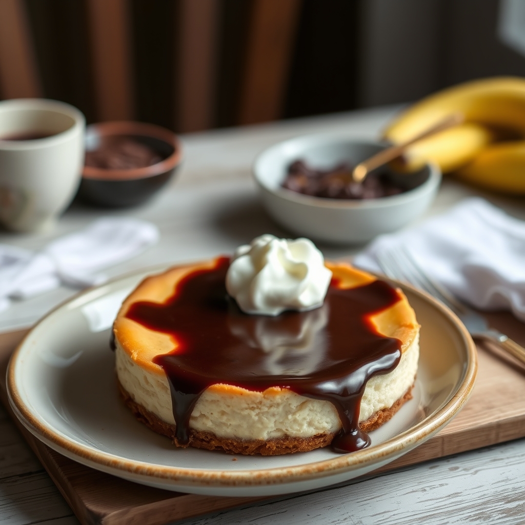 Warm Fudge Filled Cheesecake