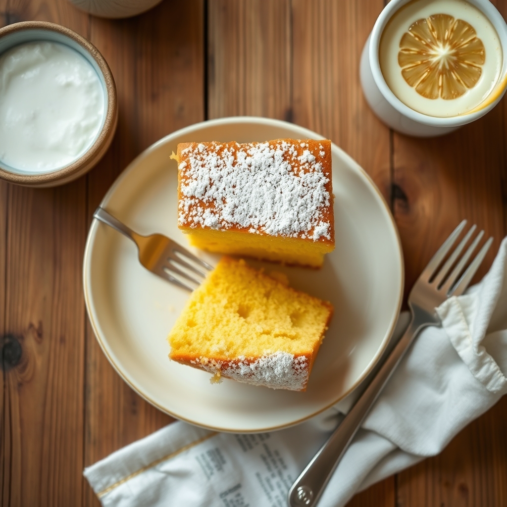 Yellow Cake(Delicious With Just A Dusting Of Powdered Sugar.)